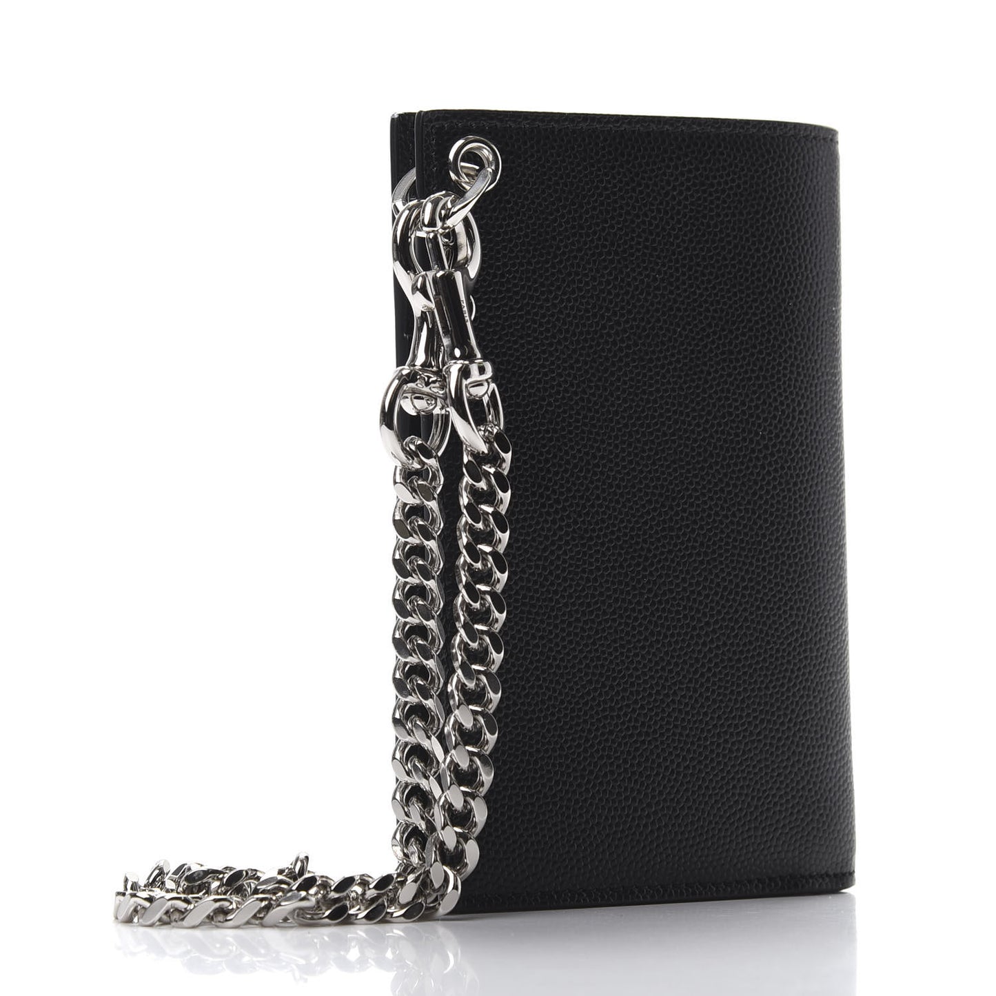 Grain De Poudre North South Chain Wallet Black