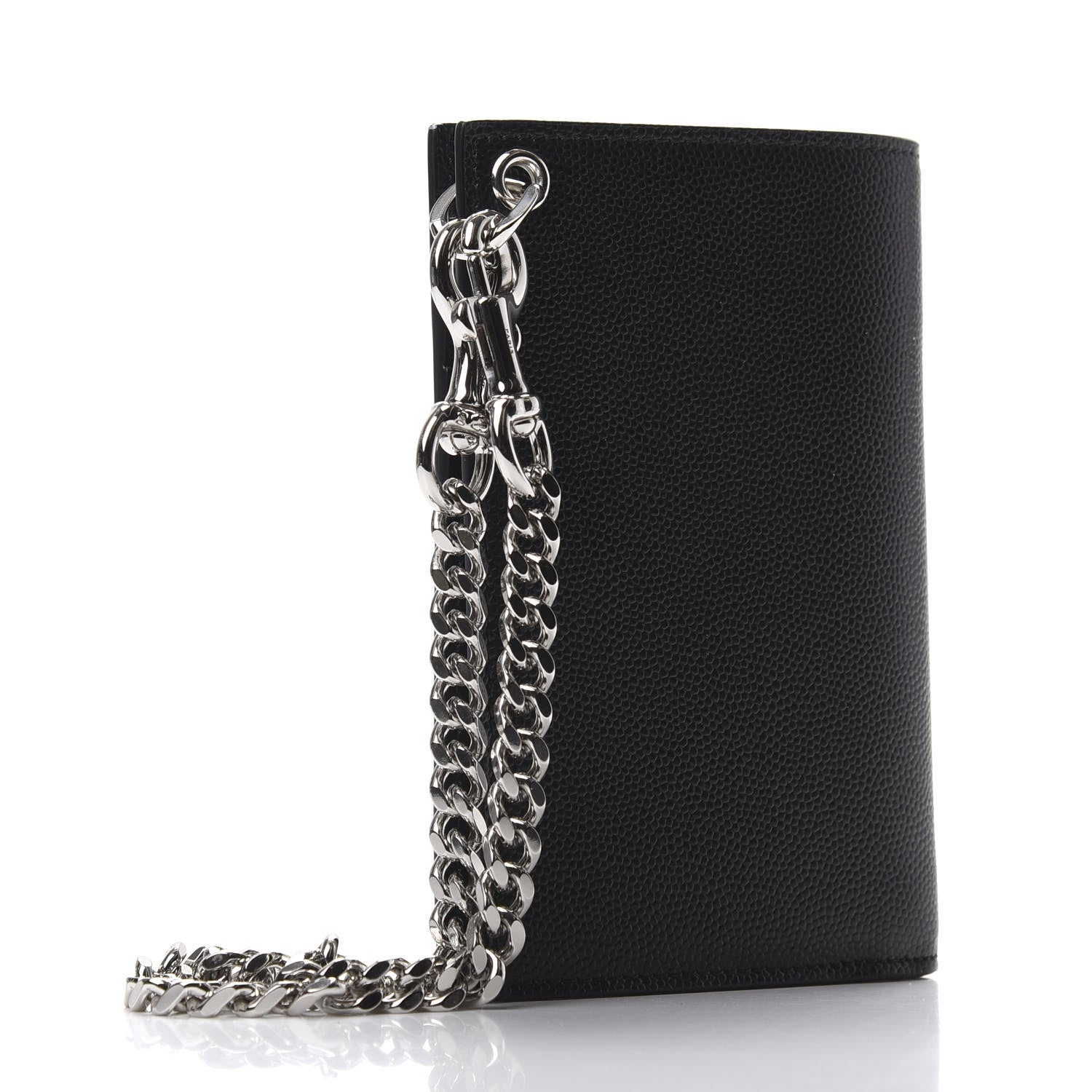 Saint Laurent Grain De Poudre North South Chain Wallet Black 3 of 6
