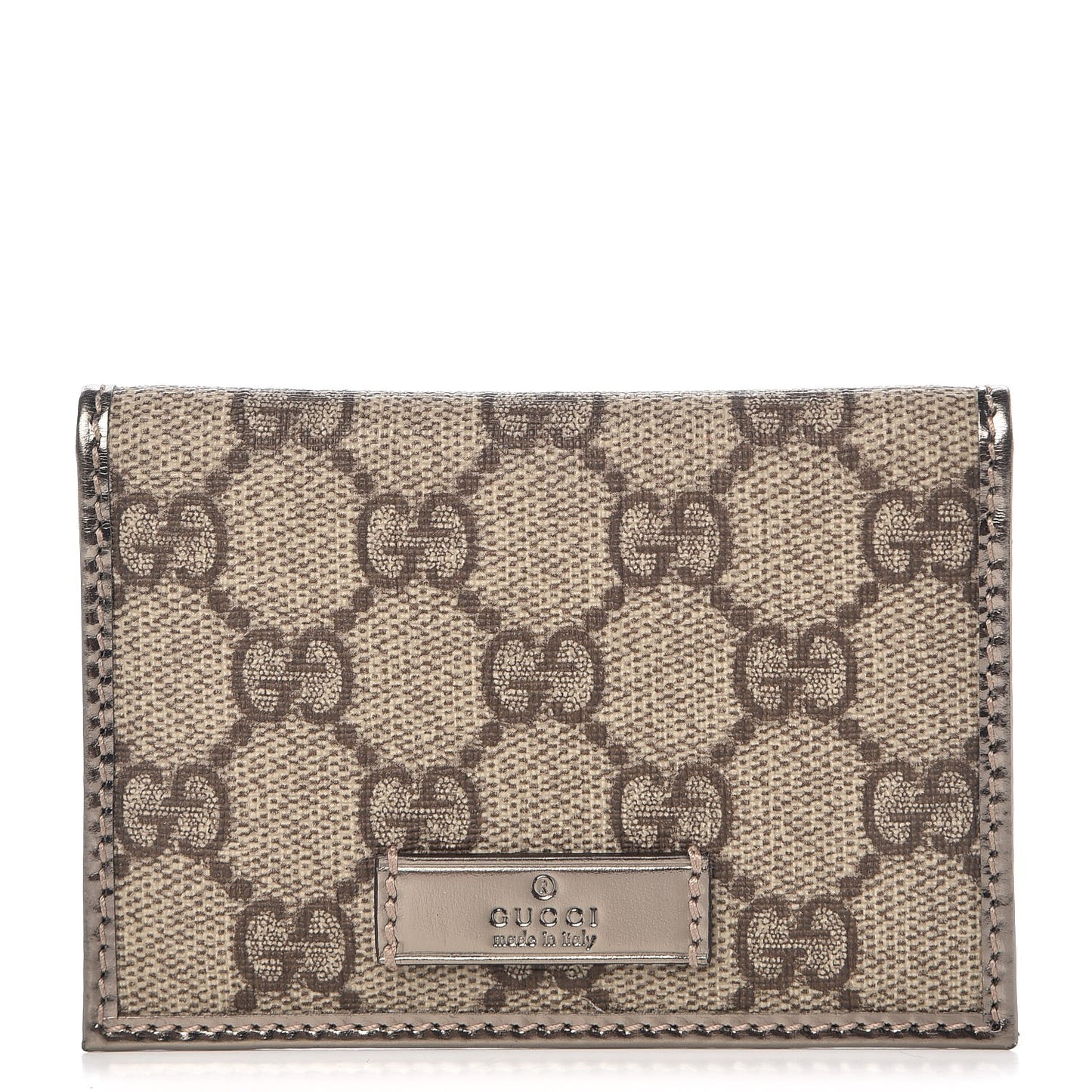 GG Plus Monogram Joy ID Card Wallet Gold