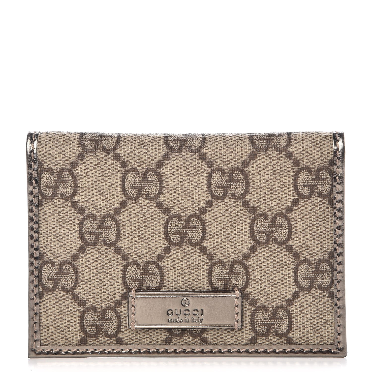 Gucci GG Plus Monogram Joy ID Card Wallet Gold 1 of 7