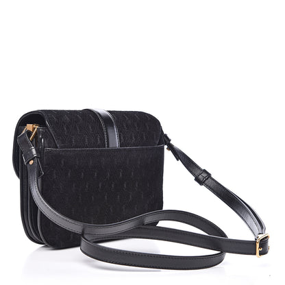 Saint Laurent Suede All-Over Monogram Small Le Monogramme Satchel Black 2 of 10