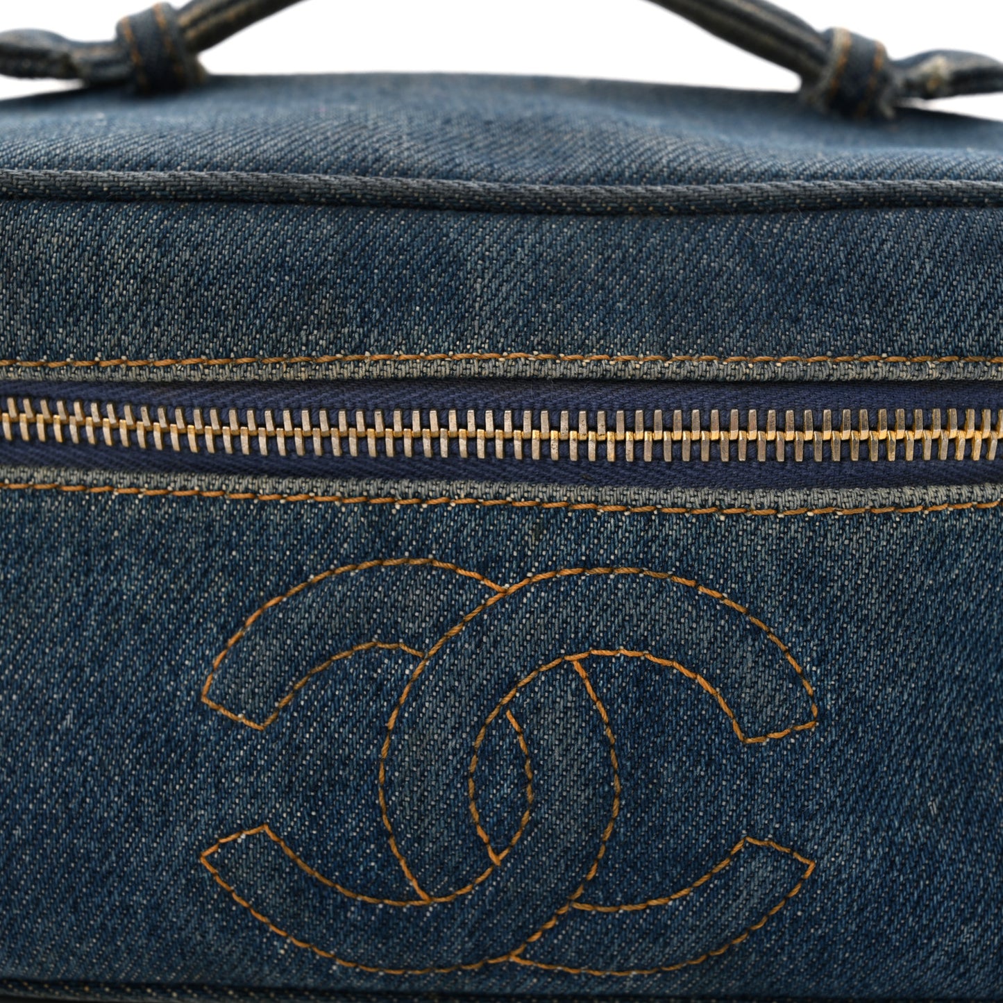 Denim Vanity Cosmetic Case Blue