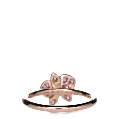 Cartier 18K Pink Gold Diamond Pink Sapphire Caresse D'Orchidees Par Ring 46 3.75 4 of 6