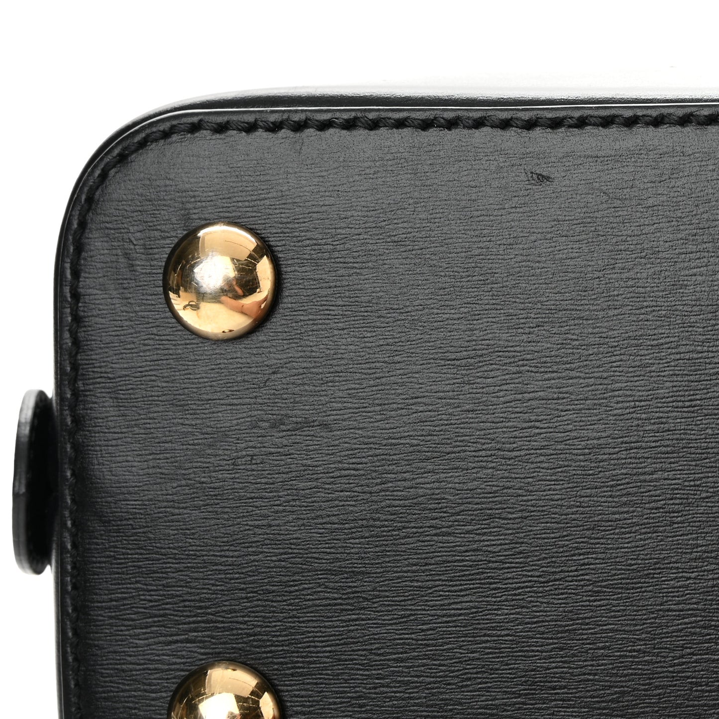 Boarded Plutone Calfskin Horsebit 1955 Top Handle Bag Black