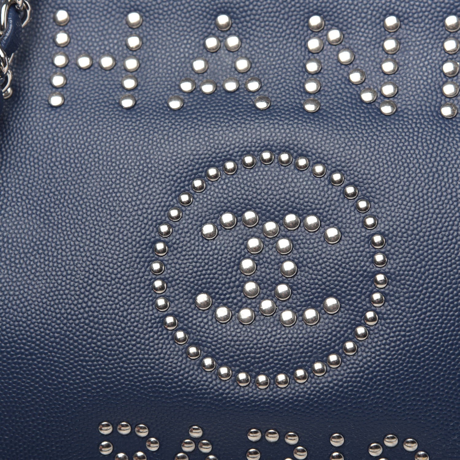 Chanel Caviar Medium Studded Deauville Tote Navy 15 of 16