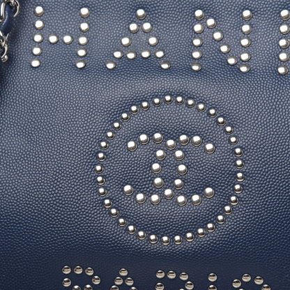 Chanel Caviar Medium Studded Deauville Tote Navy 15 of 16