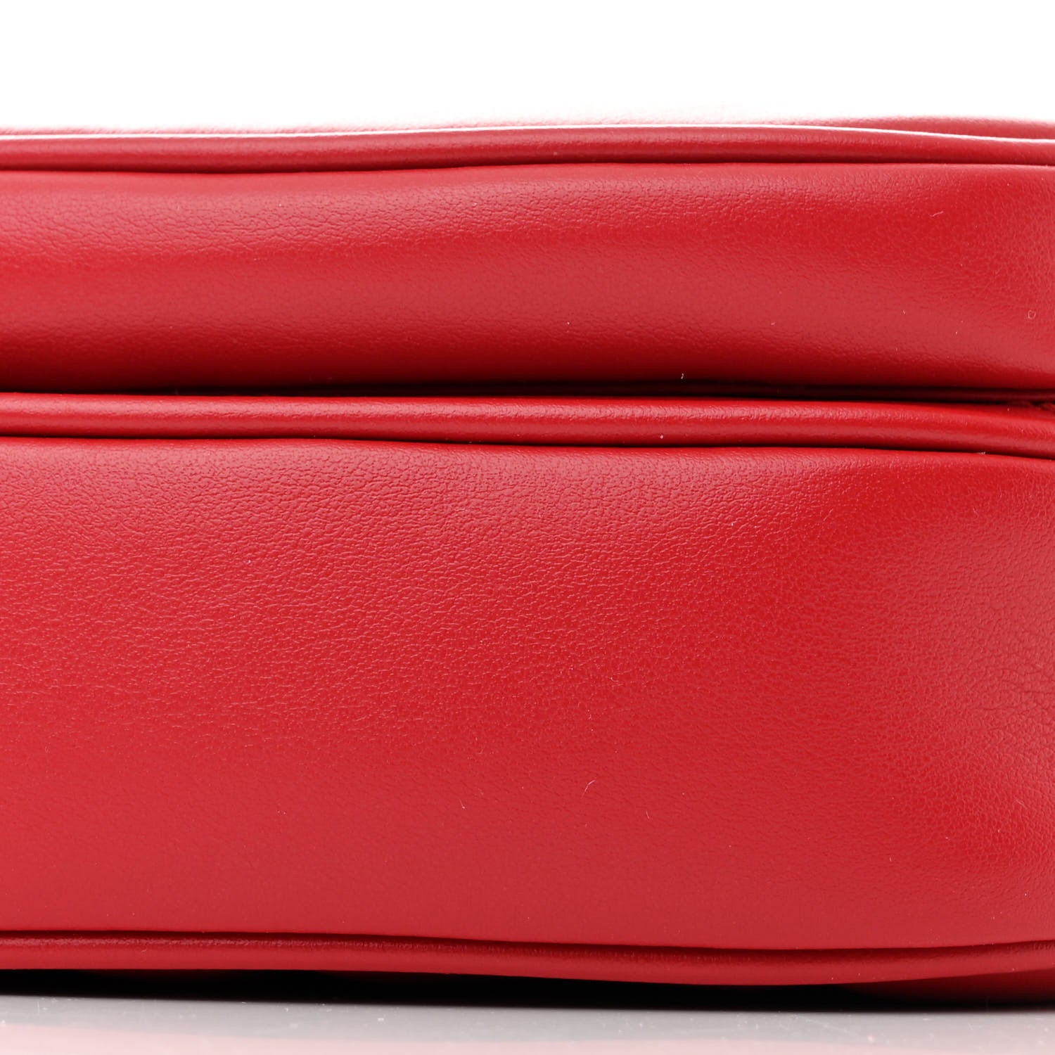 Gucci Calfskin Matelasse Diagonal Mini Interlocking G Heart Shoulder Bag Hibiscus Red 9 of 10