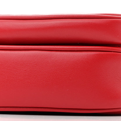 Gucci Calfskin Matelasse Diagonal Mini Interlocking G Heart Shoulder Bag Hibiscus Red 9 of 10