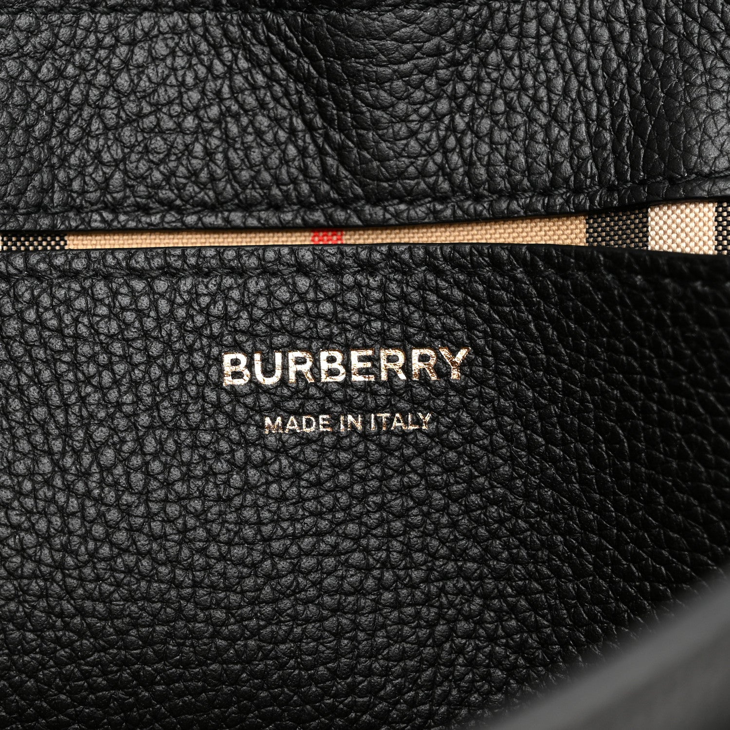 Burberry Grainy Calfskin Vintage Check Note Crossbody Bag Black 6 of 10