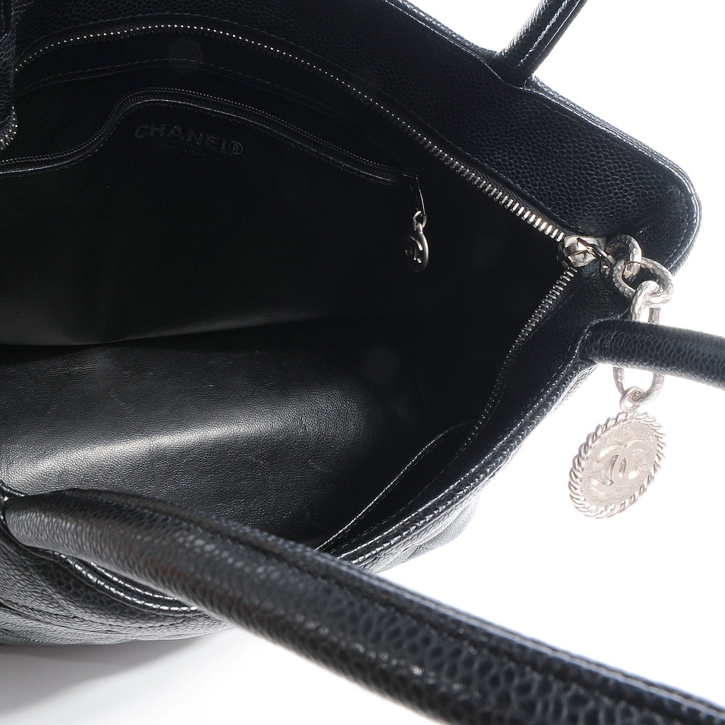 Caviar Medallion Tote Black