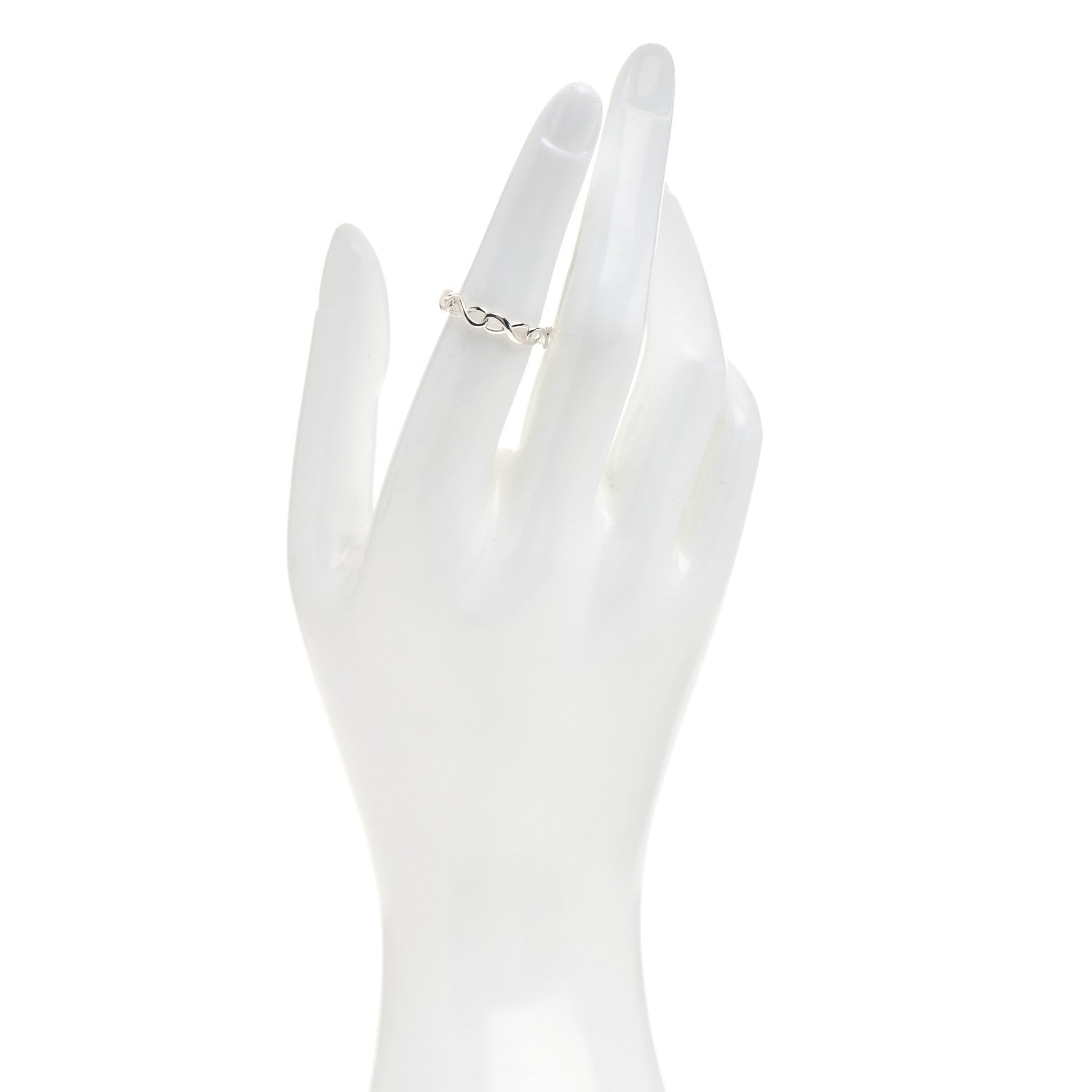 Tiffany Sterling Silver Narrow Infinity Band Ring 52 6 2 of 5