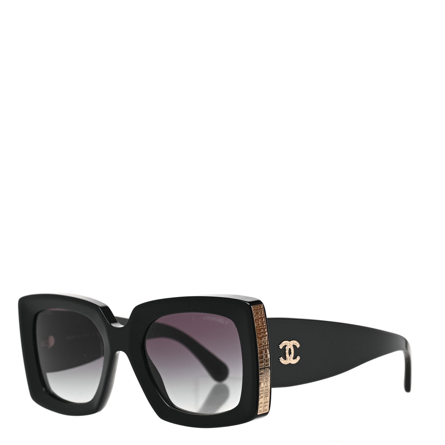 Acetate Rectangle Sunglasses 5435 Black