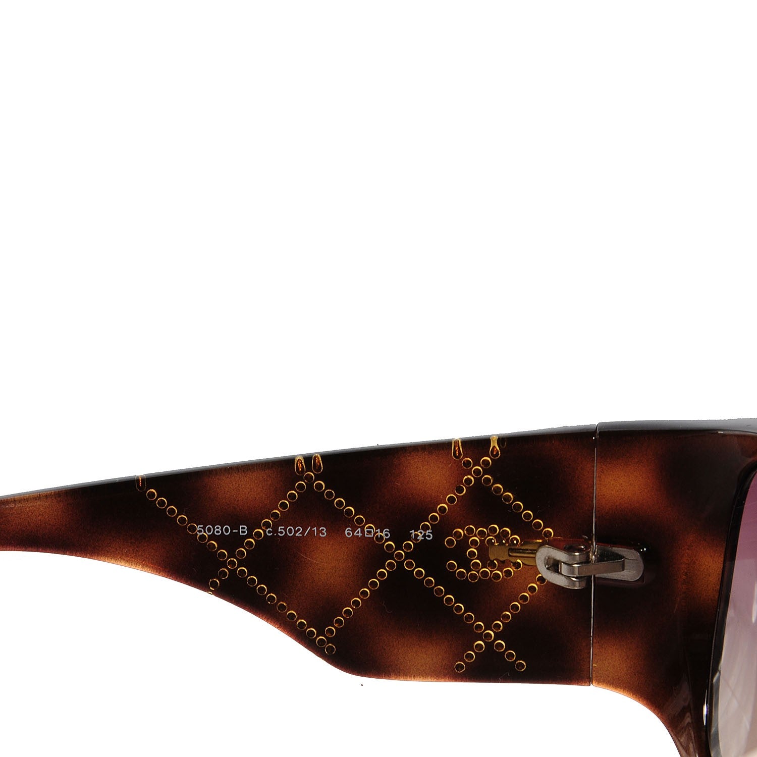 Chanel Tortoise Shell Crystal CC Sunglasses 5080 B 5 of 6