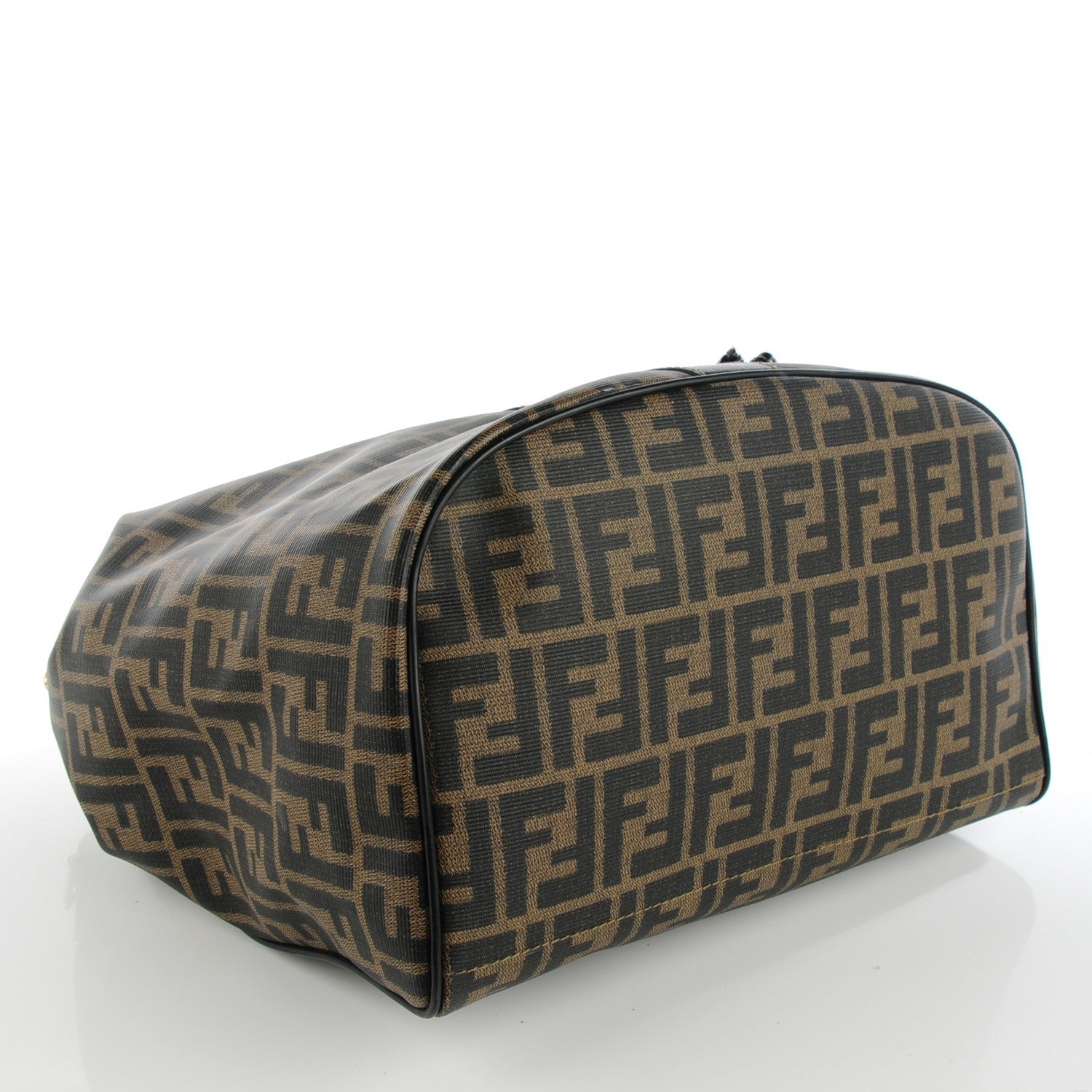 Fendi Zucca Spalmati Drawstring Bag Black 4 of 8