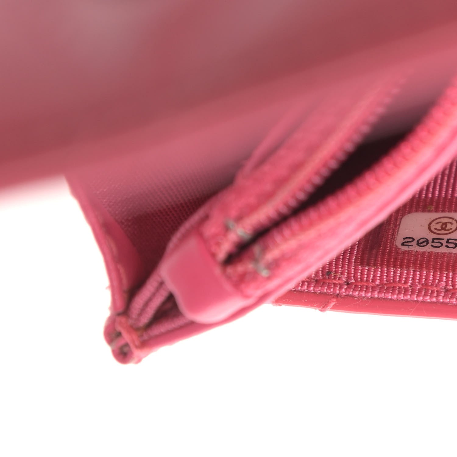 Chanel Patent Calfskin Quilted Wallet On Chain WOC Pink 8 of 11