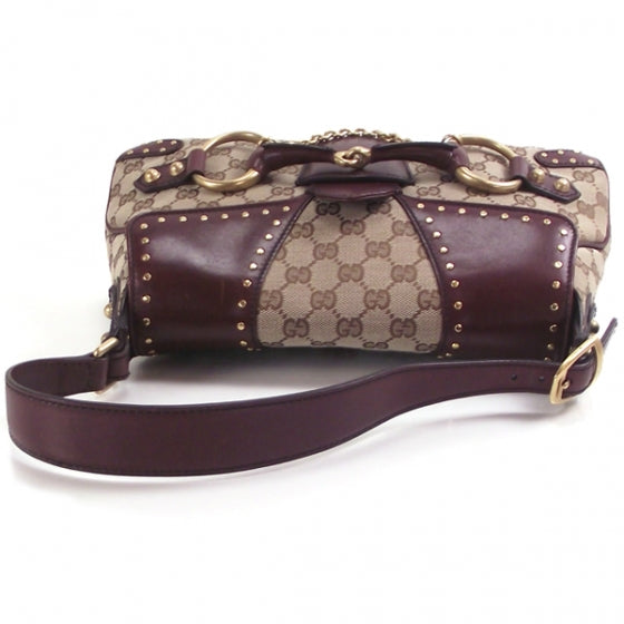 Gucci Monogram Horsebit Studded Flap Bag 6 of 10