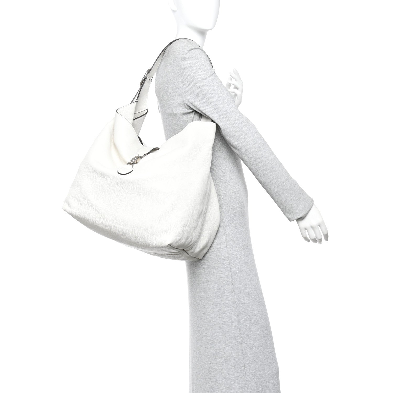 Gucci Amour Grane Calfskin Medium Jackie 1961 Crossbody Bag White 2 of 11