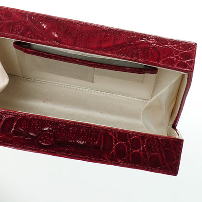 Nancy Gonzalez Crocodile Box Clutch Red 5 of 6