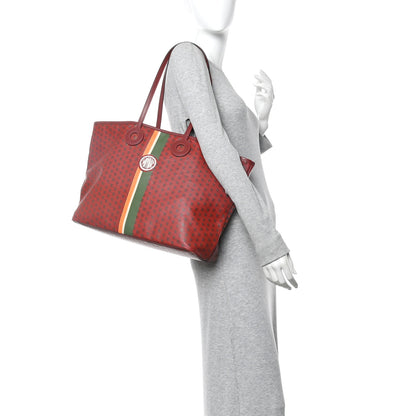 Moynat Grained Calfskin Canvas 1920 Oh! Tote Ruban GM Madder Bronze 2 of 10