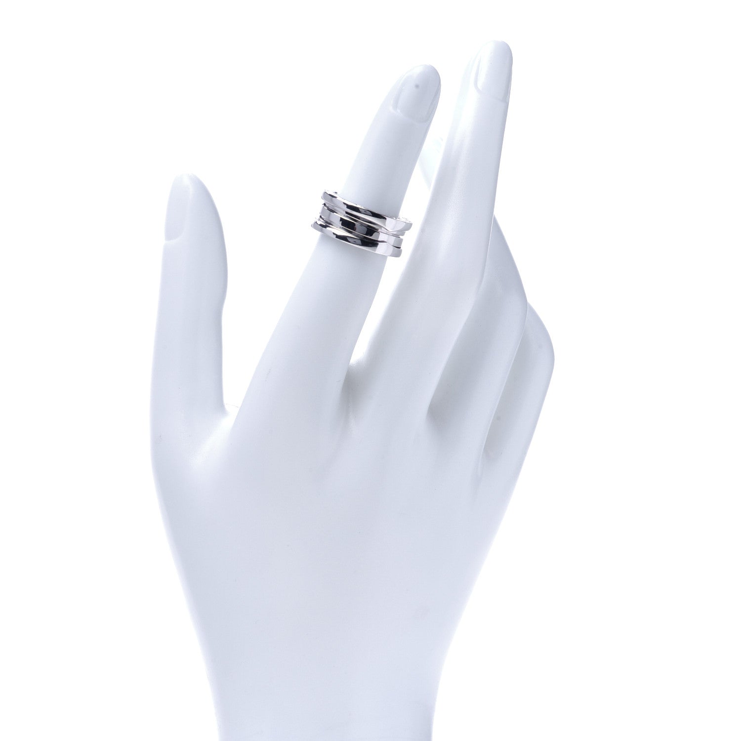Bulgari 18K White Gold B.Zero1 Three-Band Ring 49 4.75 2 of 5