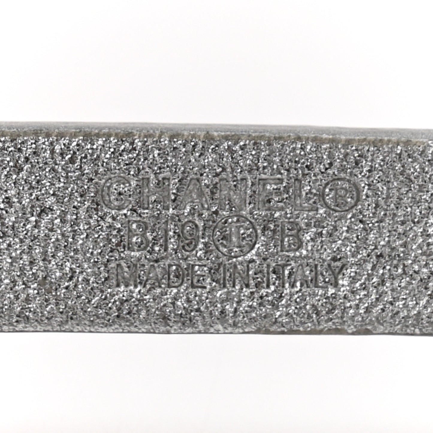 Metallic Calfskin Metal CC Chain Belt 80 32 Silver