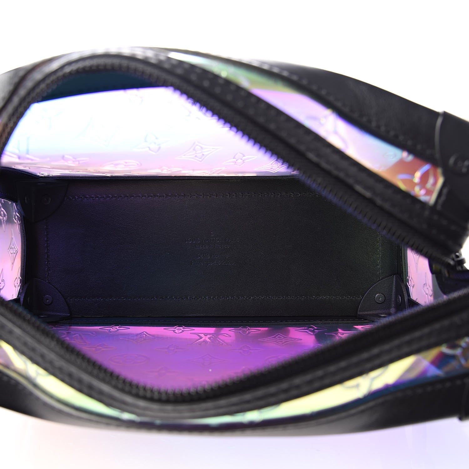 Louis Vuitton Calfskin PVC Monogram Solar Ray Soft Trunk Iridescent Prism Black 5 of 9