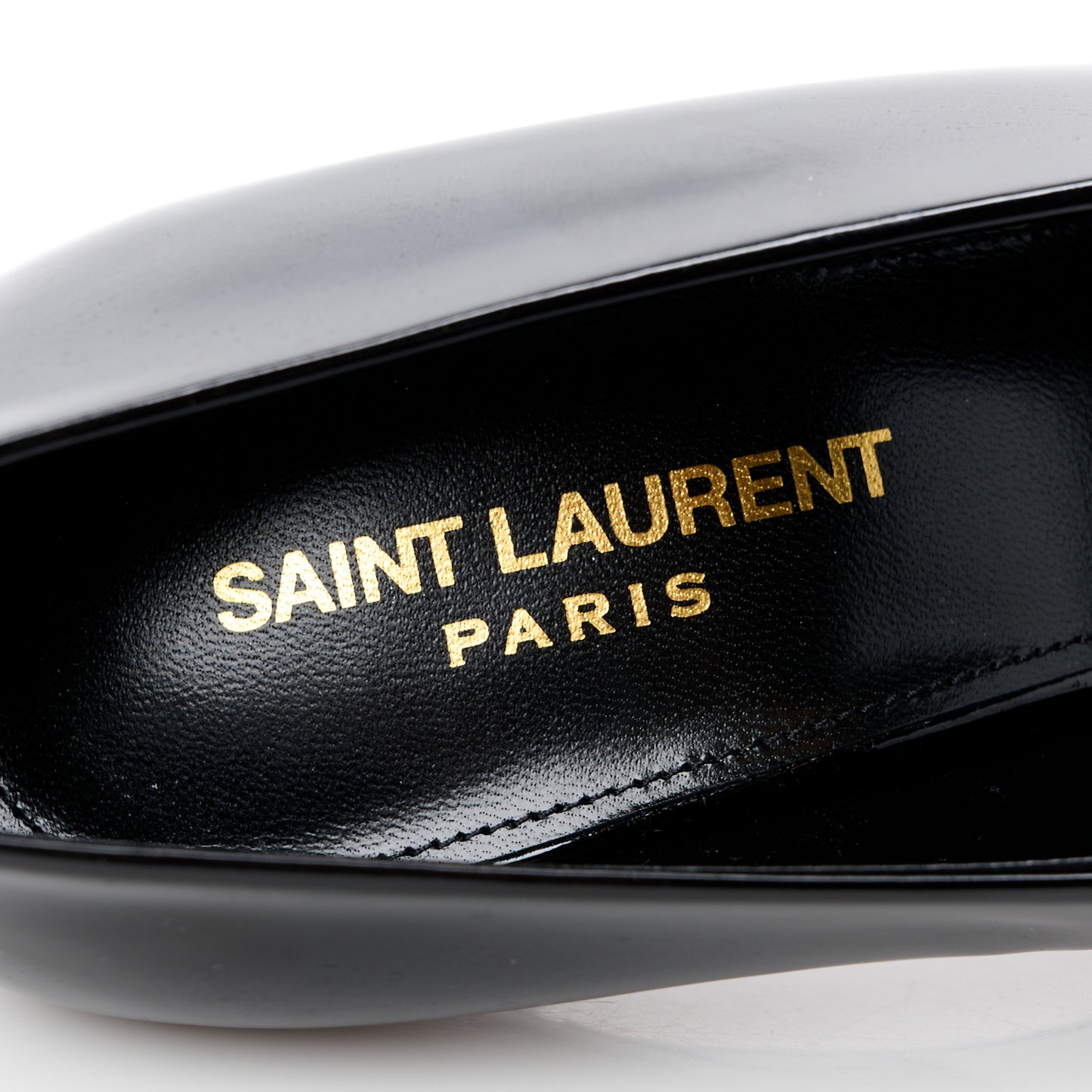 Patent Calfskin Kayla 110 Pumps 38 Black