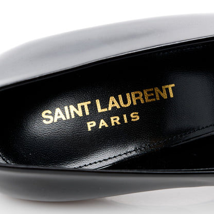 Saint Laurent Patent Calfskin Kayla 110 Pumps 38 Black 7 of 9