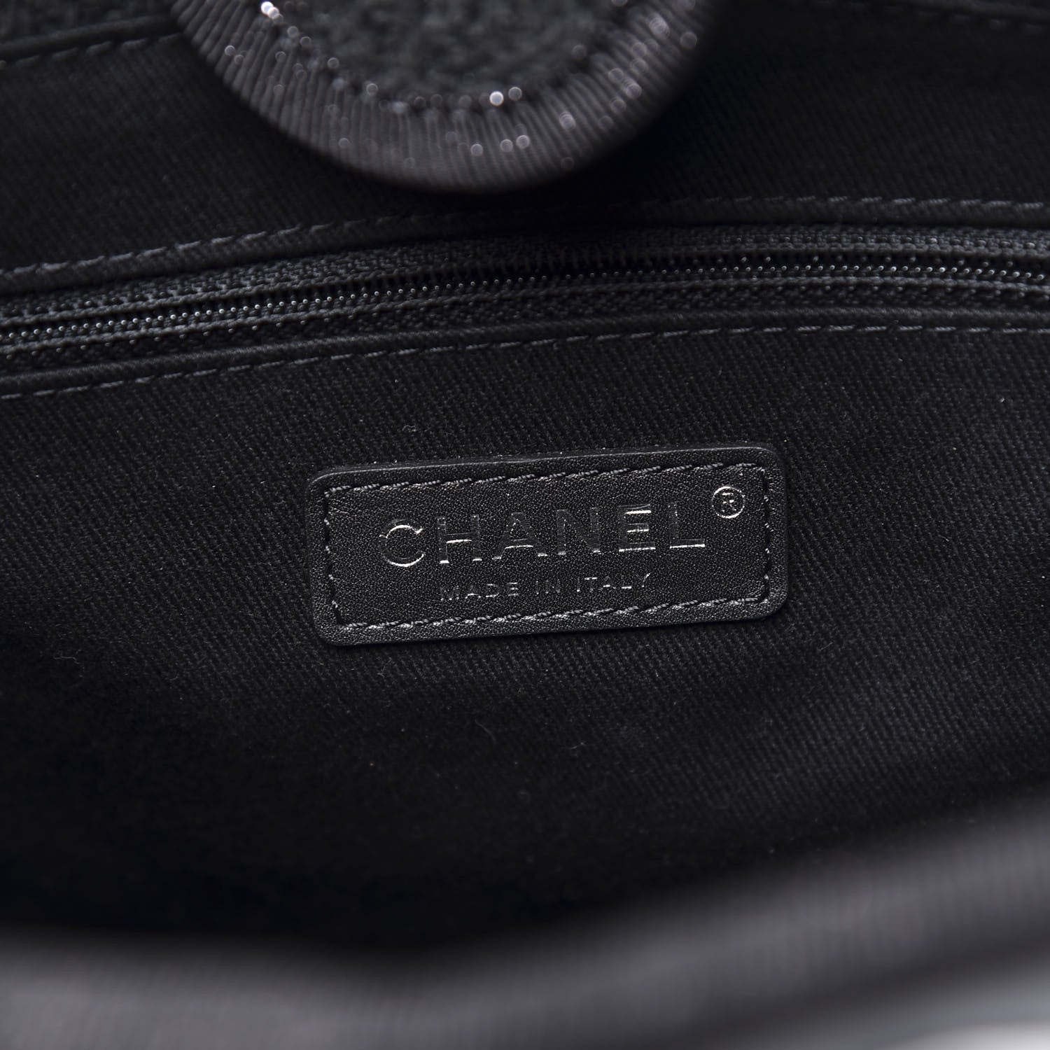 Chanel Lurex Boucle Mini Deauville Tote Black 7 of 10