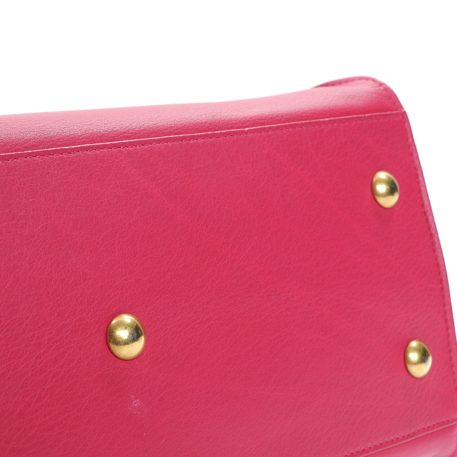 Saint Laurent Calfskin Small Classic Y Cabas Fuchsia 12 of 13