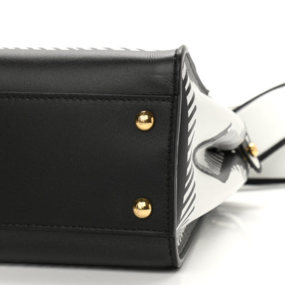 Fendi X JOSHUA VIDES Calfskin Medium Peekaboo Iconic Satchel White Black 11 of 11