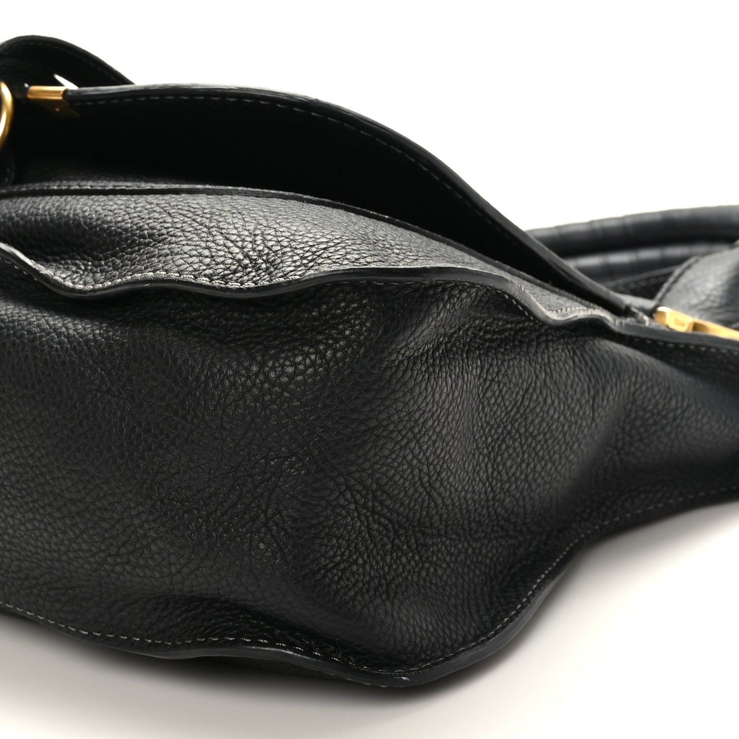 Calfskin Medium Marcie Satchel Black