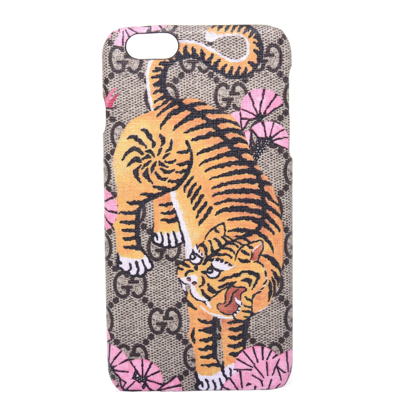 GG Supreme Monogram Bengal Print iPhone 7/8 Case Beige Pink