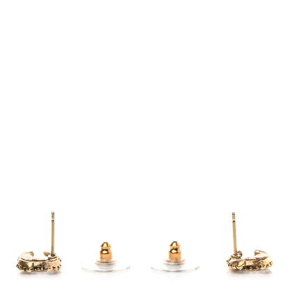 Chanel Metal Beaded CC Earrings Gold 3 of 4