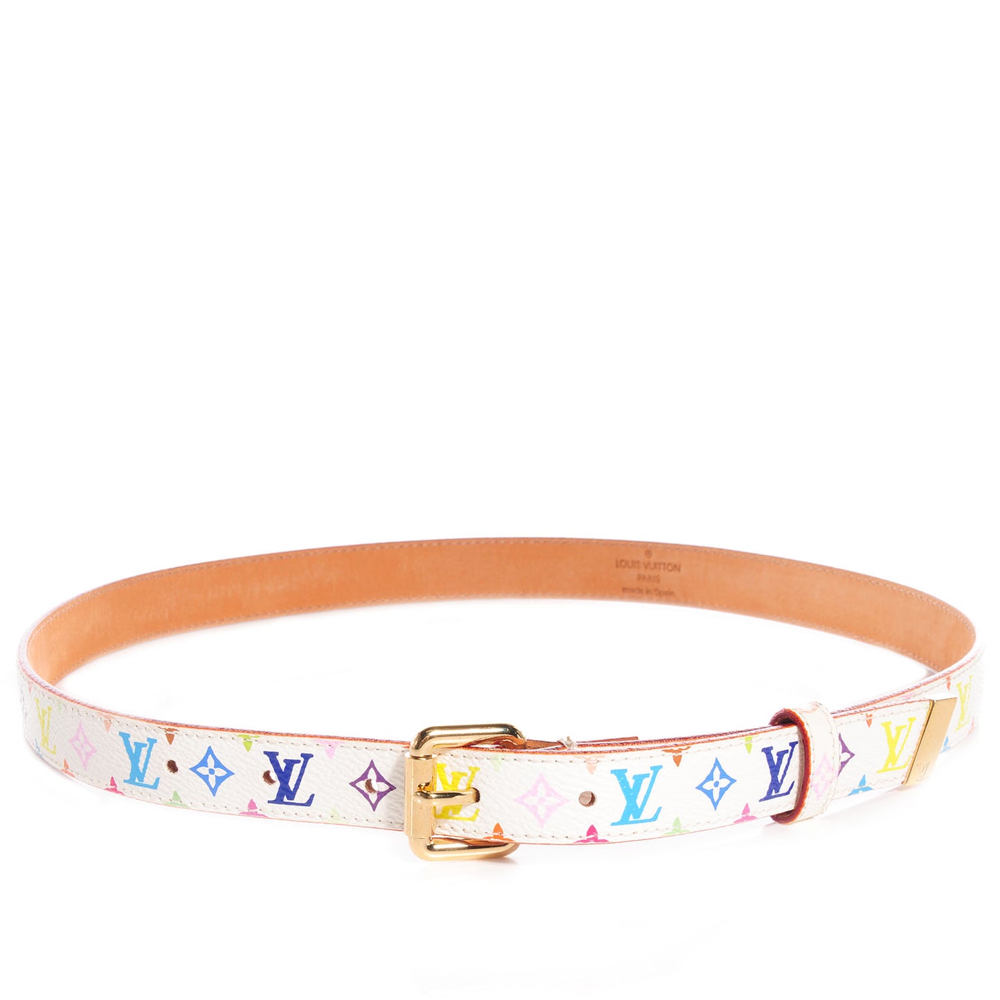 Monogram Multicolor Belt 80 32 White