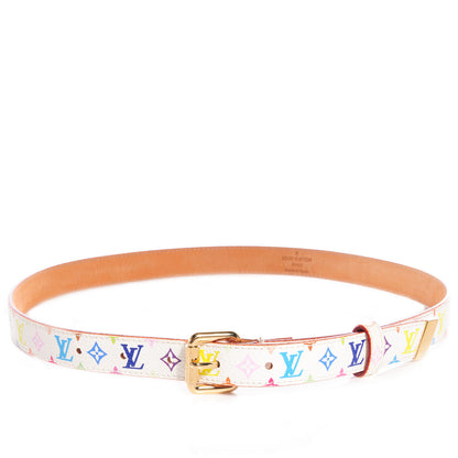 Louis Vuitton Monogram Multicolor Belt 80 32 White 1 of 5