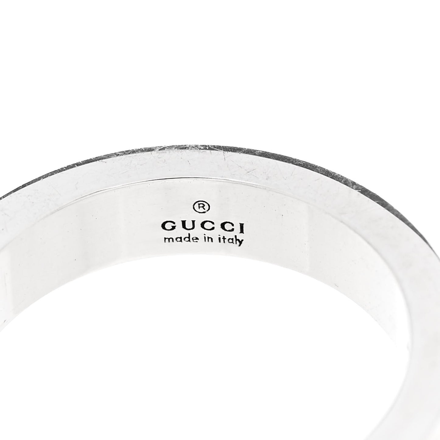 Sterling Silver 4mm GucciGhost Hamlet Skull Narrow Ring 49 4.75