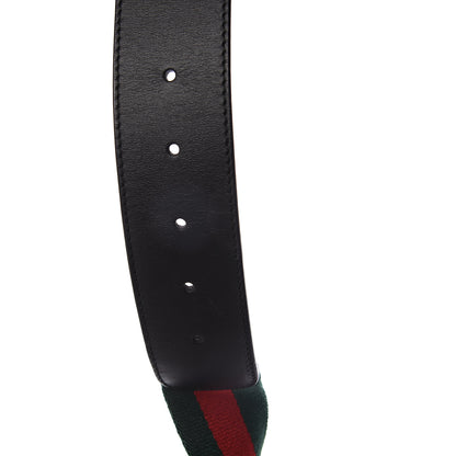 Gucci Calfskin Web Interlocking G Belt 85 34 Black 5 of 5