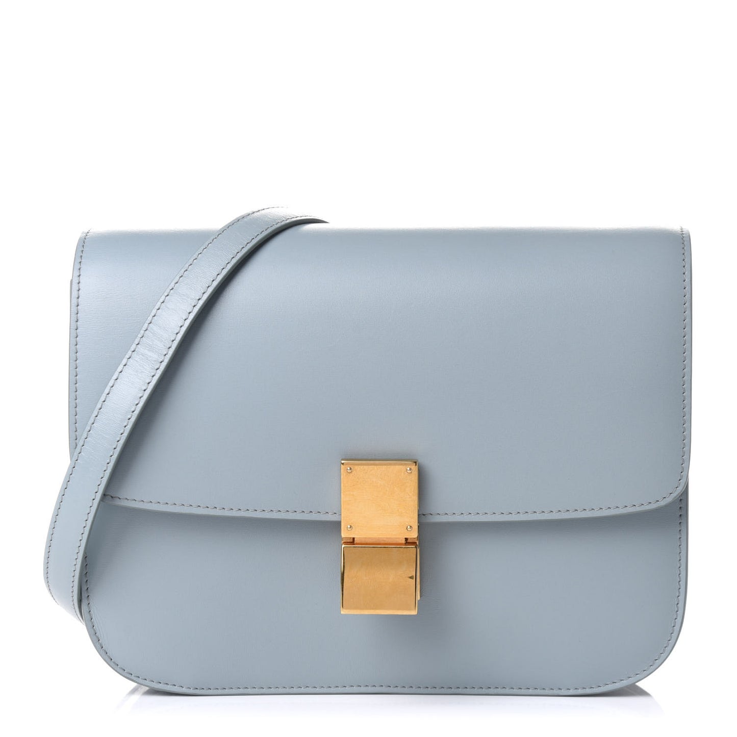 Box Calfskin Medium Classic Box Flap Bag Cloud