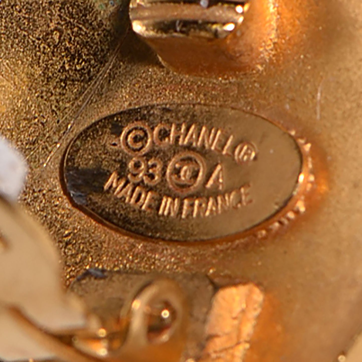 CC Clip On Earrings Gold