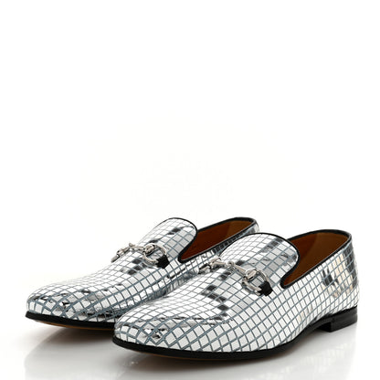 Gucci Crispy Denim Auroville Goat Mens Moccasin Loafers 9 Crispy Light Denim Black 3 of 10