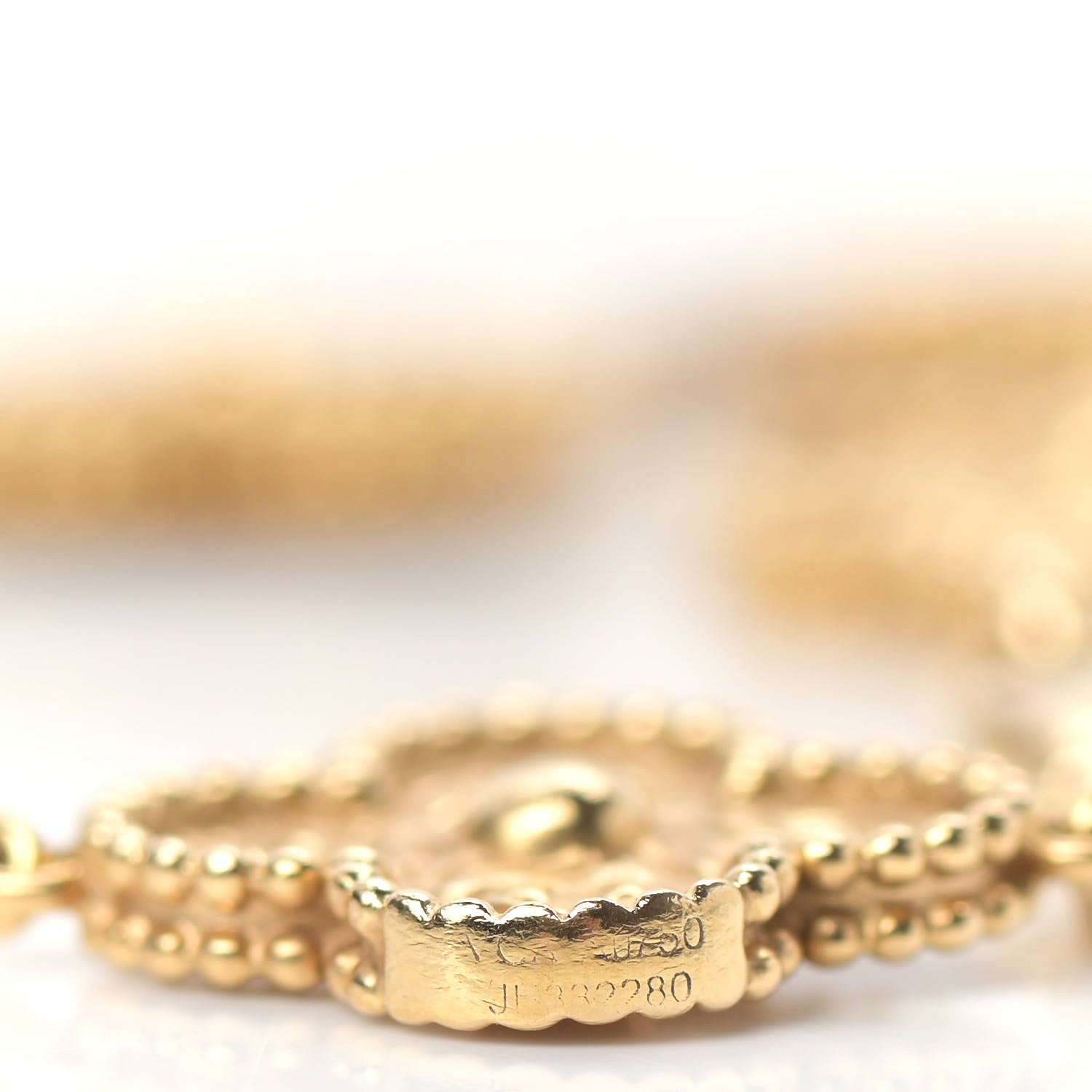 Van Cleef & Arpels 18K Yellow Gold 5 Motifs Vintage Alhambra Bracelet 4 of 5