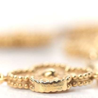 Van Cleef & Arpels 18K Yellow Gold 5 Motifs Vintage Alhambra Bracelet 4 of 5