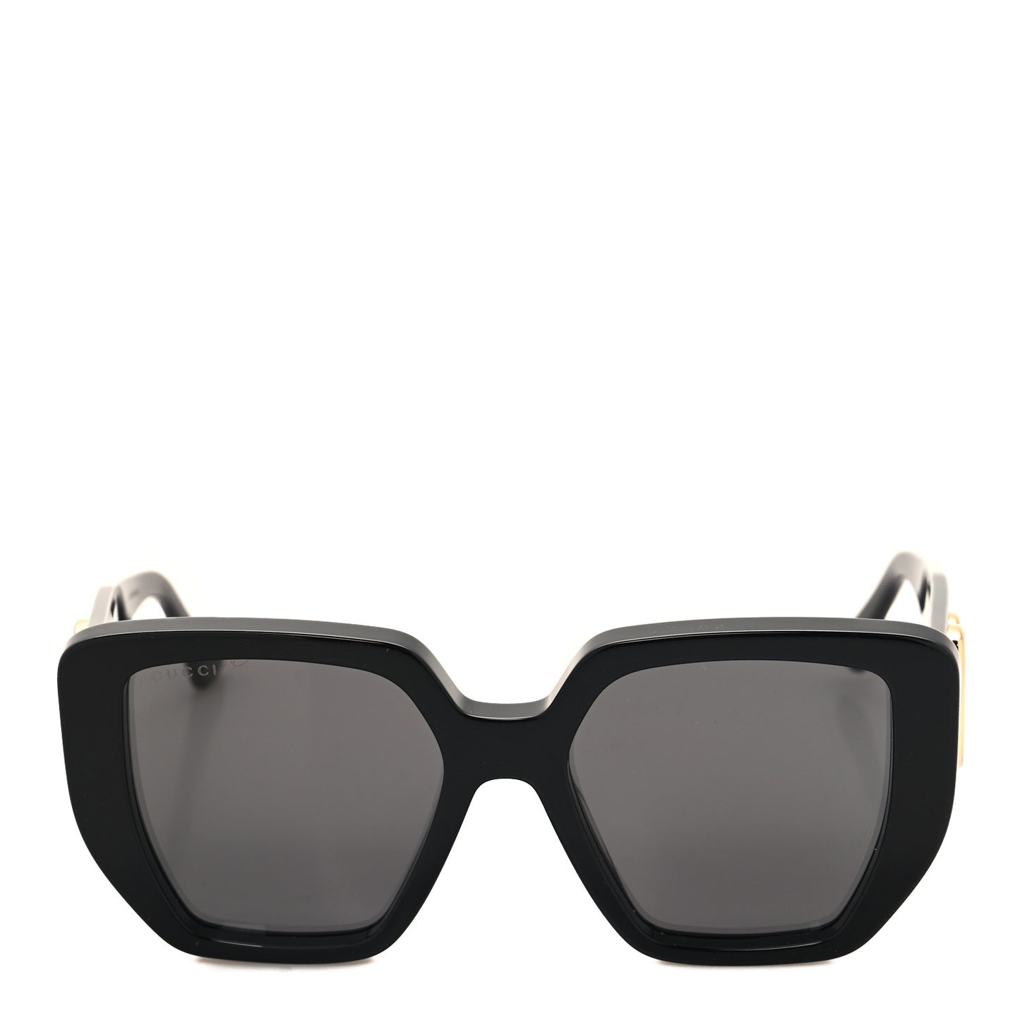 Acetate Square Frame Sunglasses Black