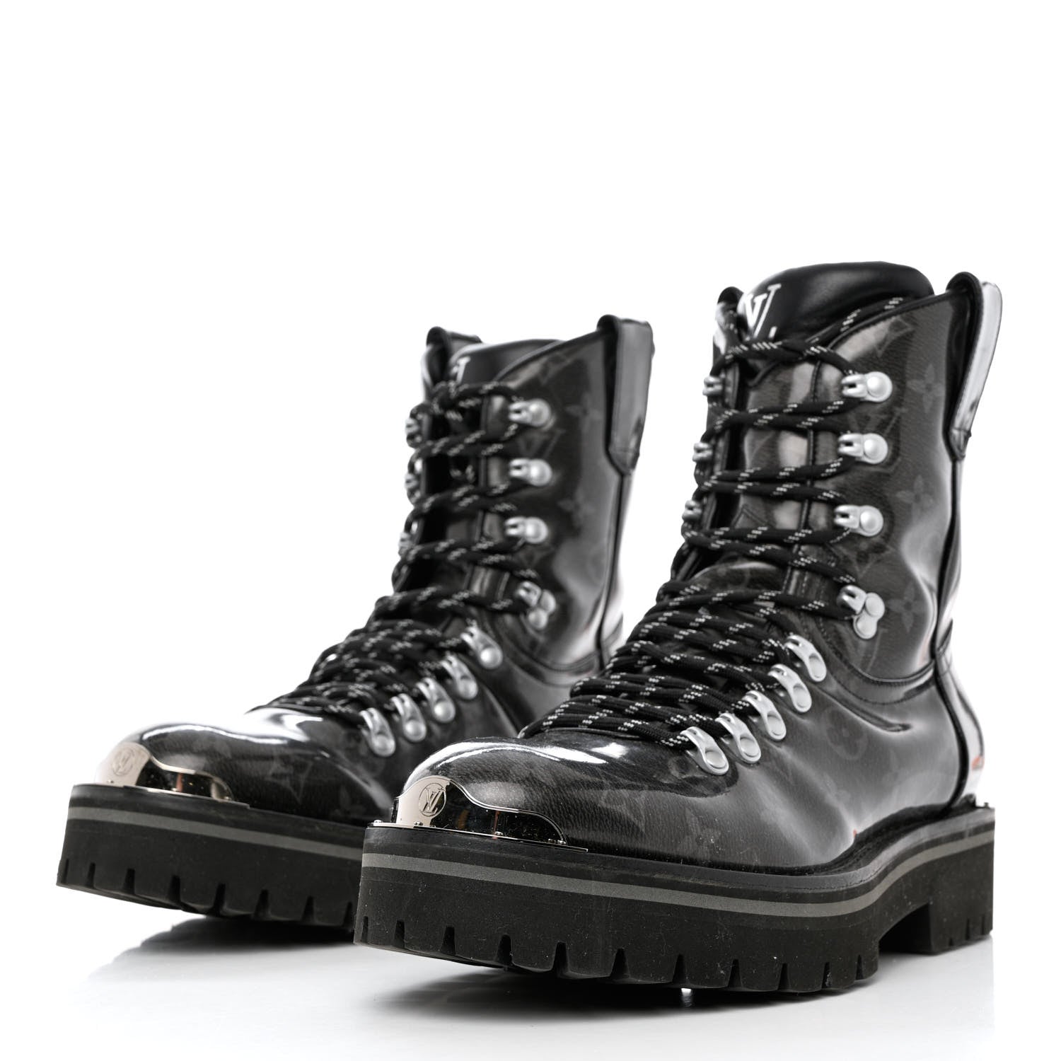 Louis Vuitton Monogram Eclipse Glaze Mens Outland Ankle Boots 8 3 of 11