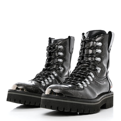Louis Vuitton Monogram Eclipse Glaze Mens Outland Ankle Boots 8 3 of 11