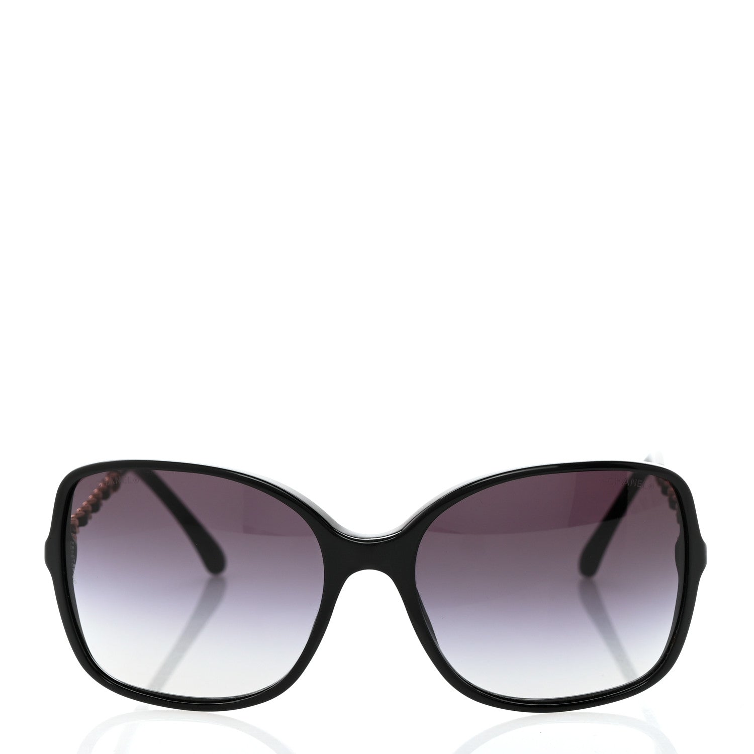 Chanel Acetate Lambskin Chain Square Sunglasses 5210-Q Black 2 of 8