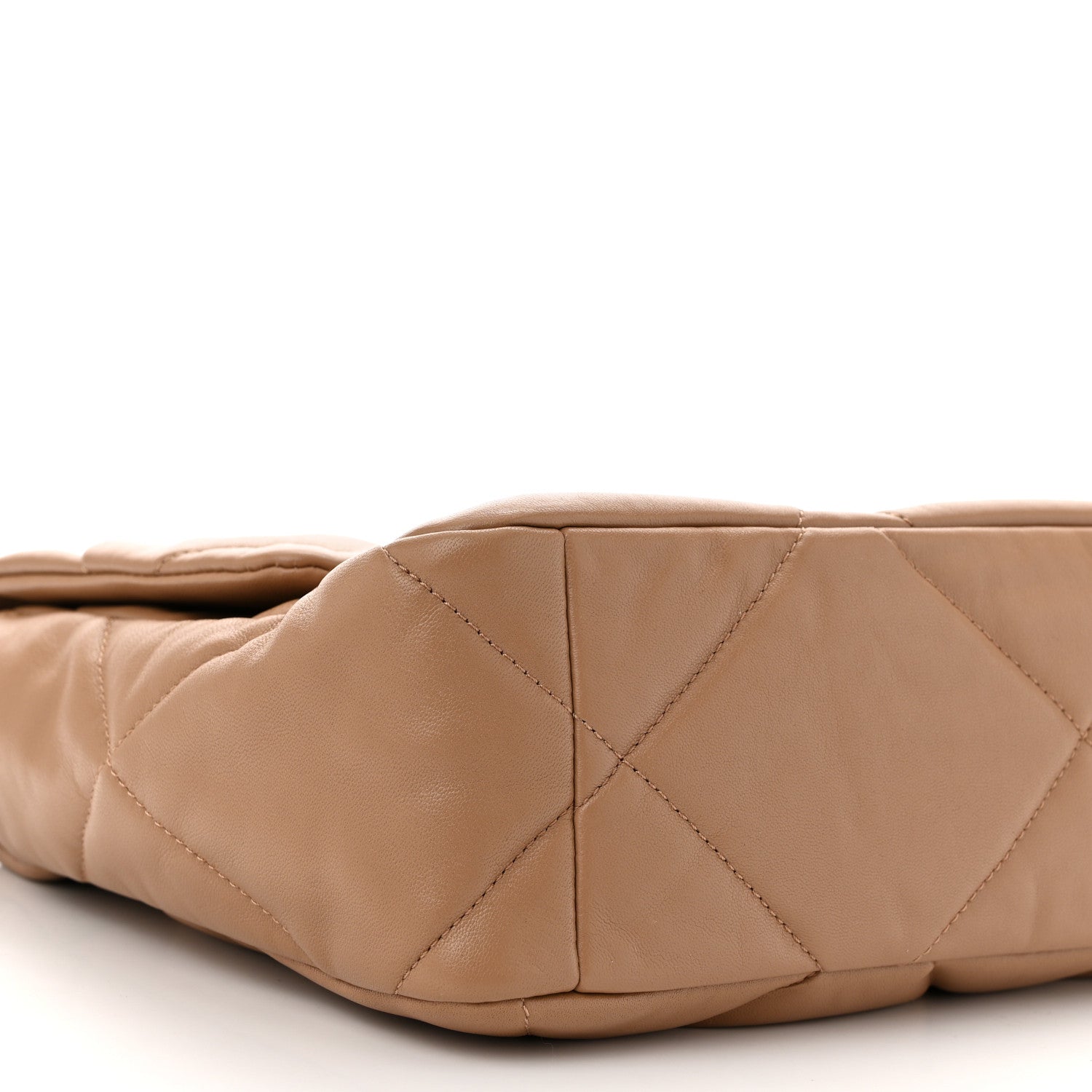 Chanel Lambskin Quilted Large Chanel 19 Flap Dark Beige 9 of 10