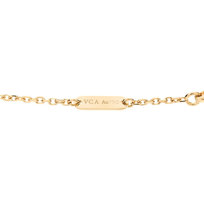 Van Cleef & Arpels 18K Yellow Gold Black Onyx Vintage Alhambra Pendant Necklace 4 of 5