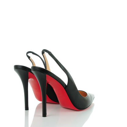 Christian Louboutin Kid Apostrophy Sling 100 Pumps 40 Black 4 of 7